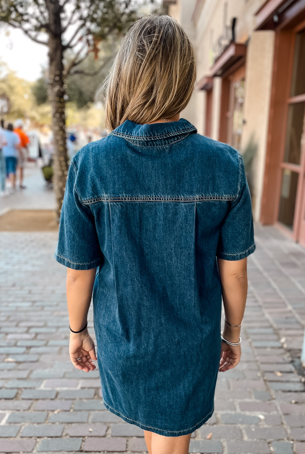 Ashton Zip Up Dress - Denim