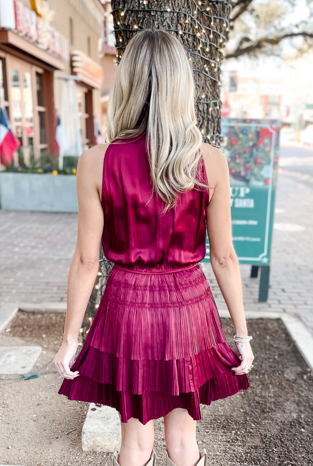 Alix Dress - Maroon