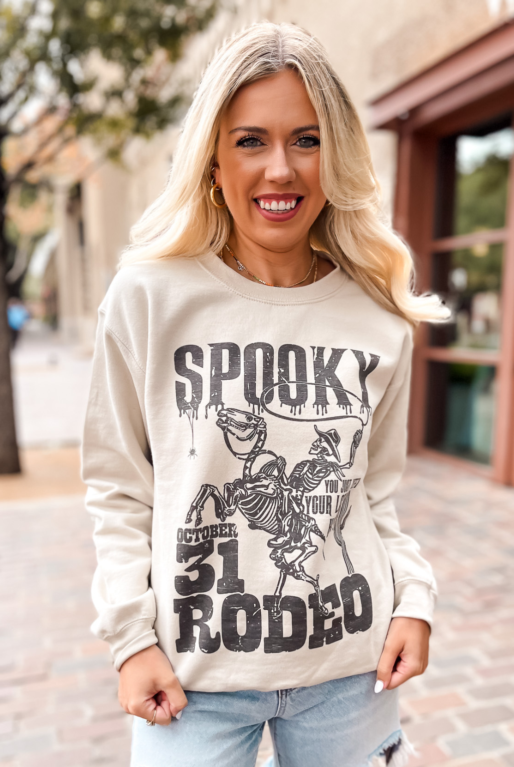 Spooky Rodeo Sweatshirt - Sand