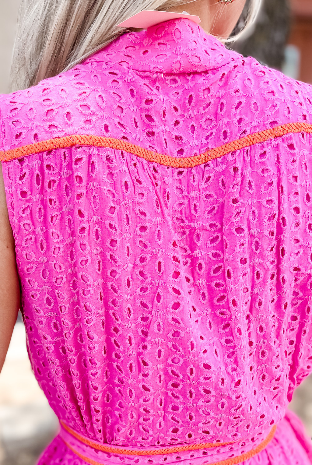 Payton Eyelet Dress - Pink