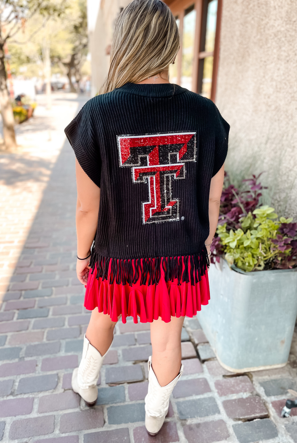 Queen Of Sparkles - Wreck 'Em Pearl Fringe Sweater