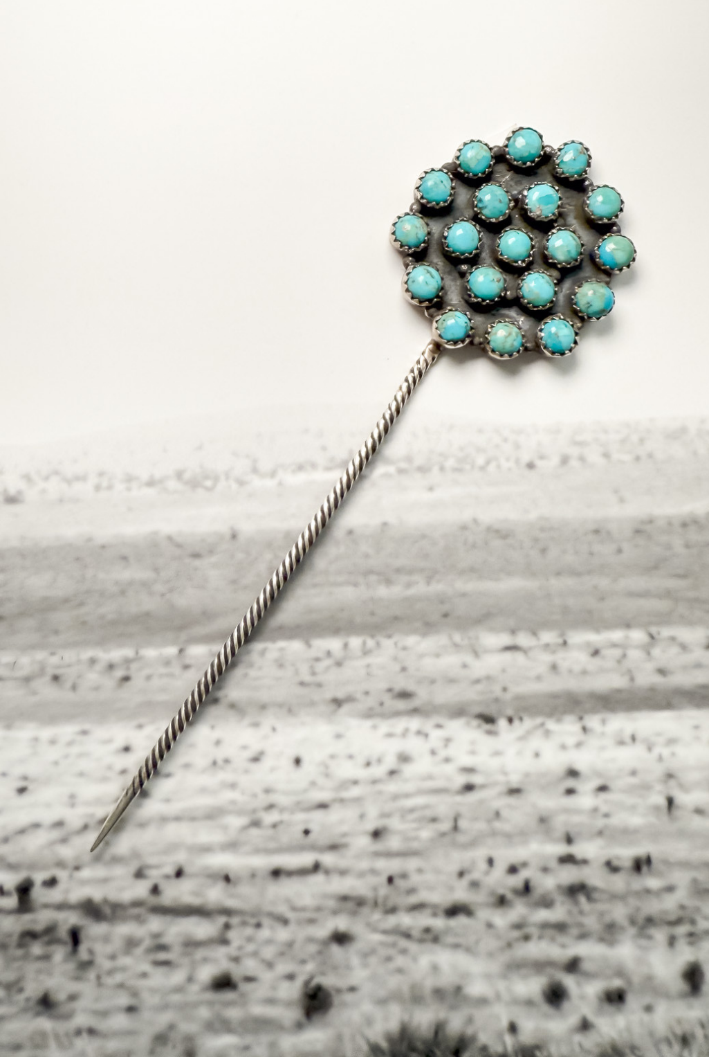 Turquoise Cluster Hat Pin