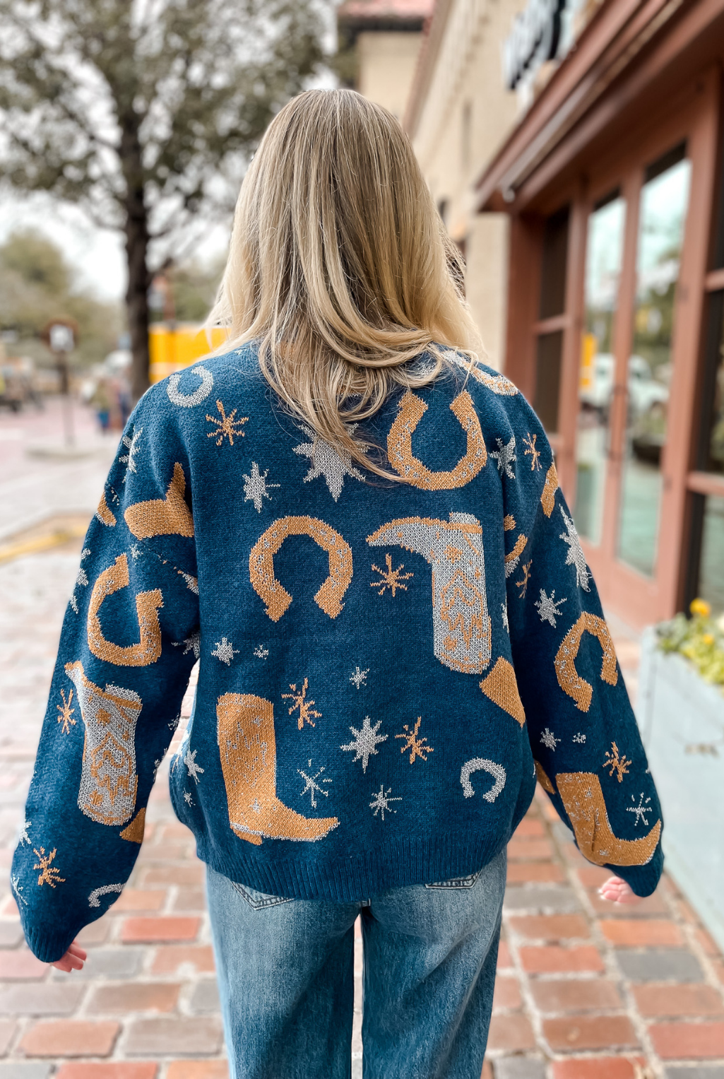 Lucky Cowboy Pullover - Blue