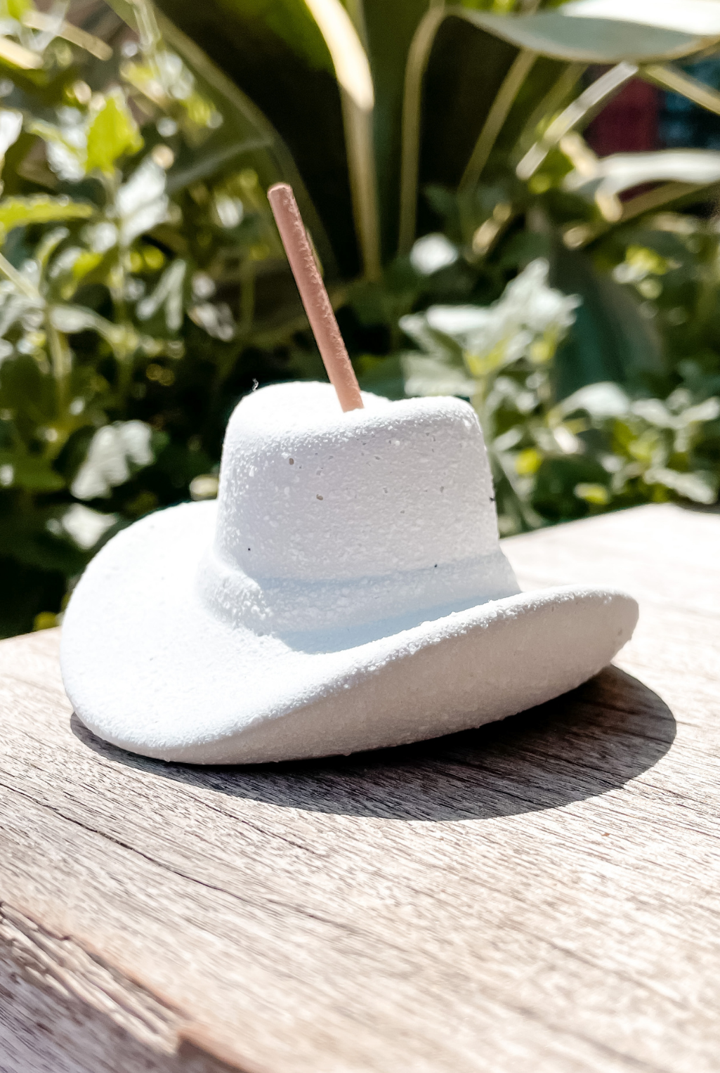 Cowboy Hat Incense Holder - White