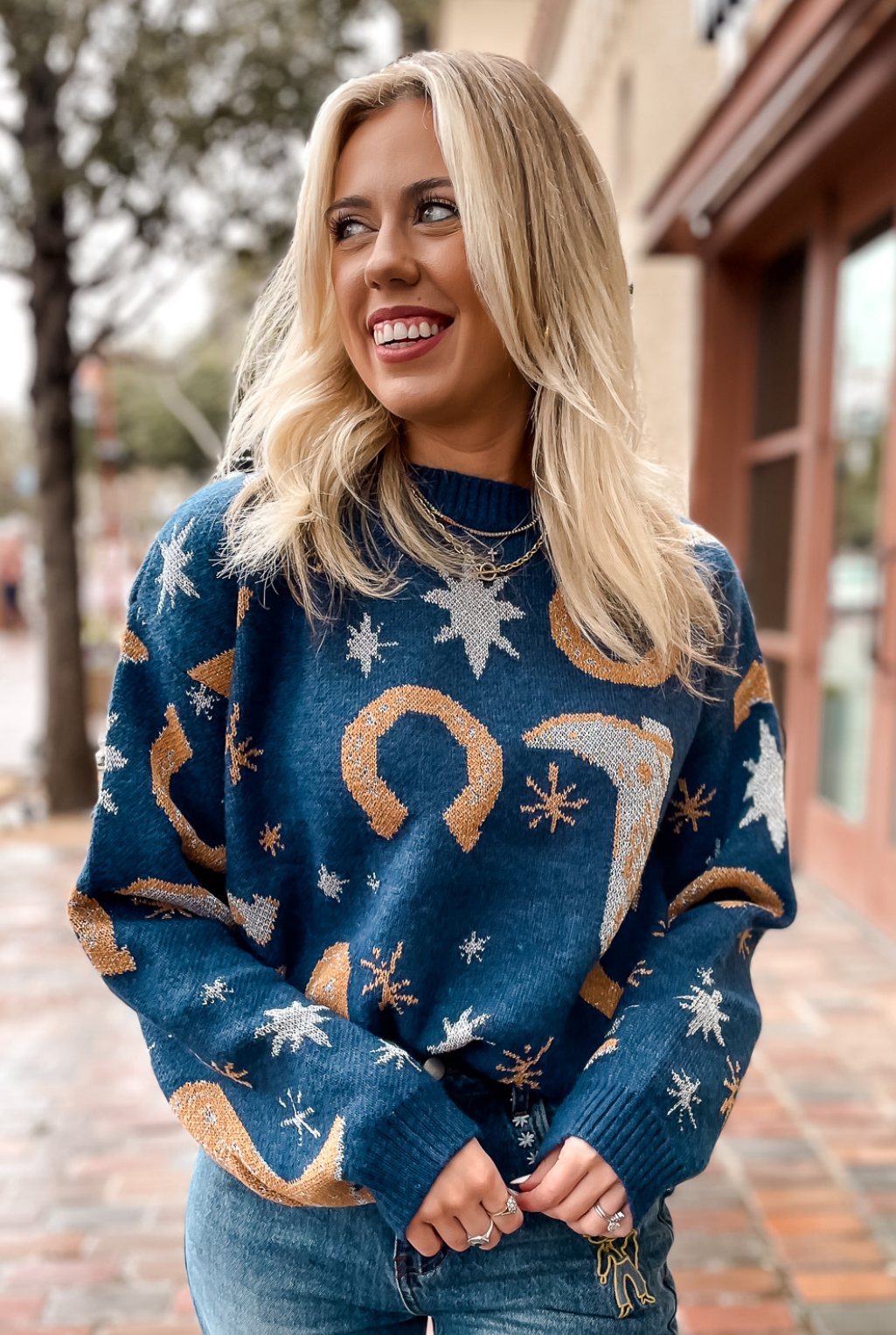 Lucky Cowboy Pullover - Blue