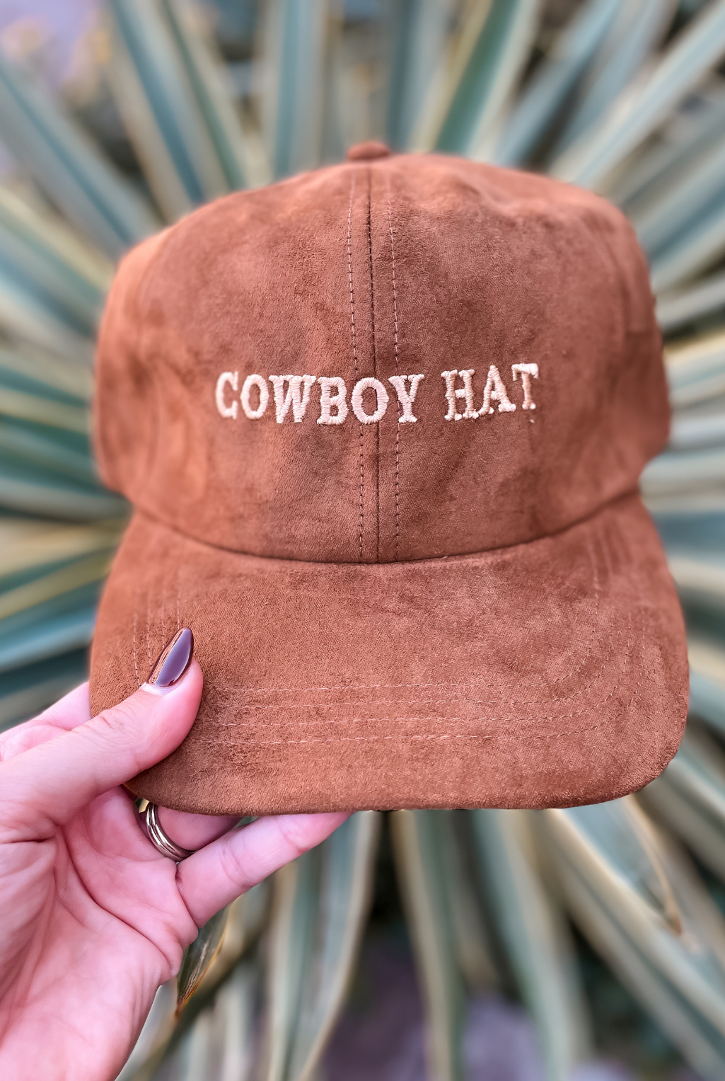 Cowboy Hat Suede Baseball Cap