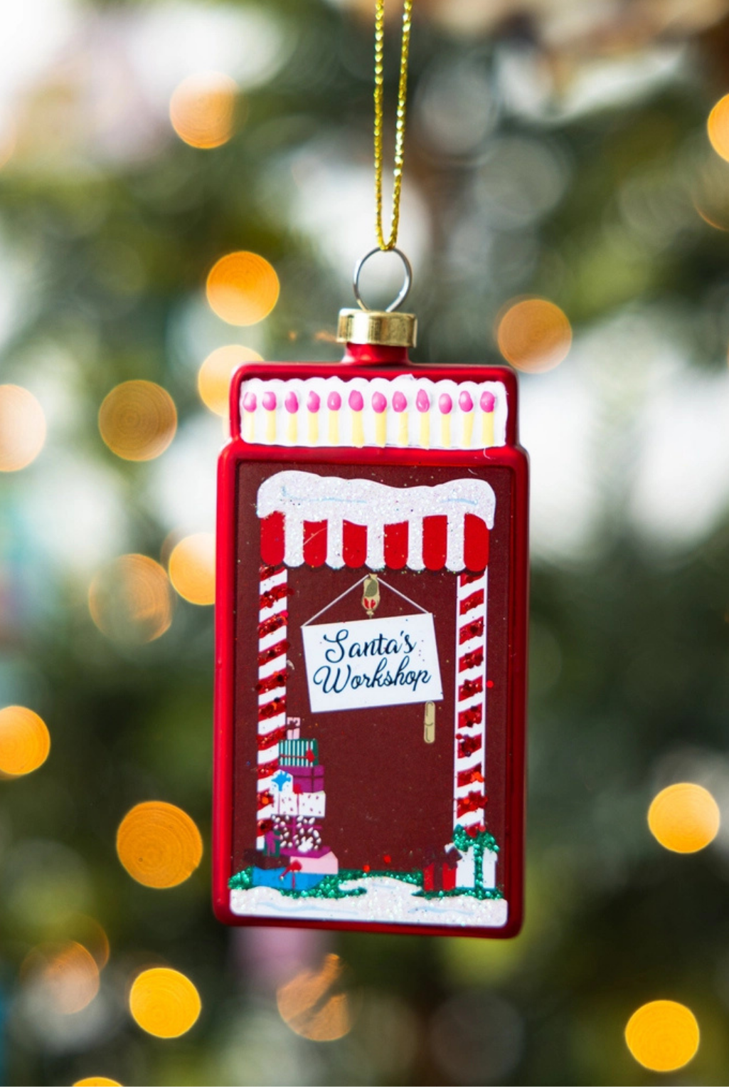 Santa's Workshop Matchbook Ornament