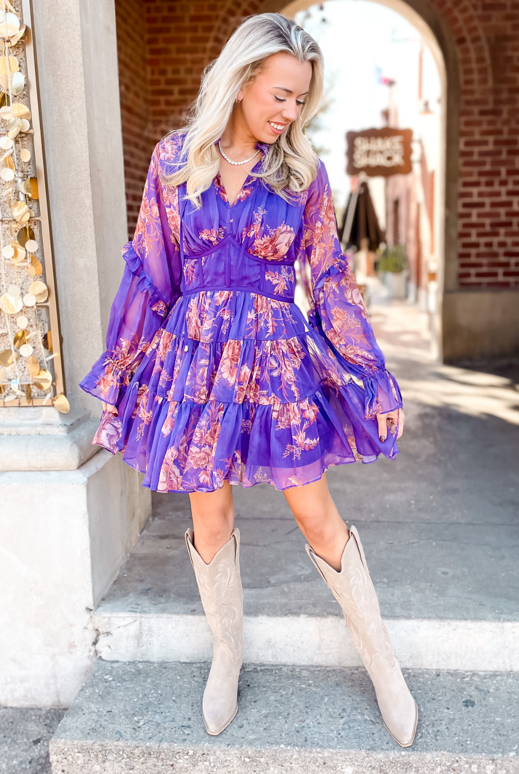 Purple Floral Dress