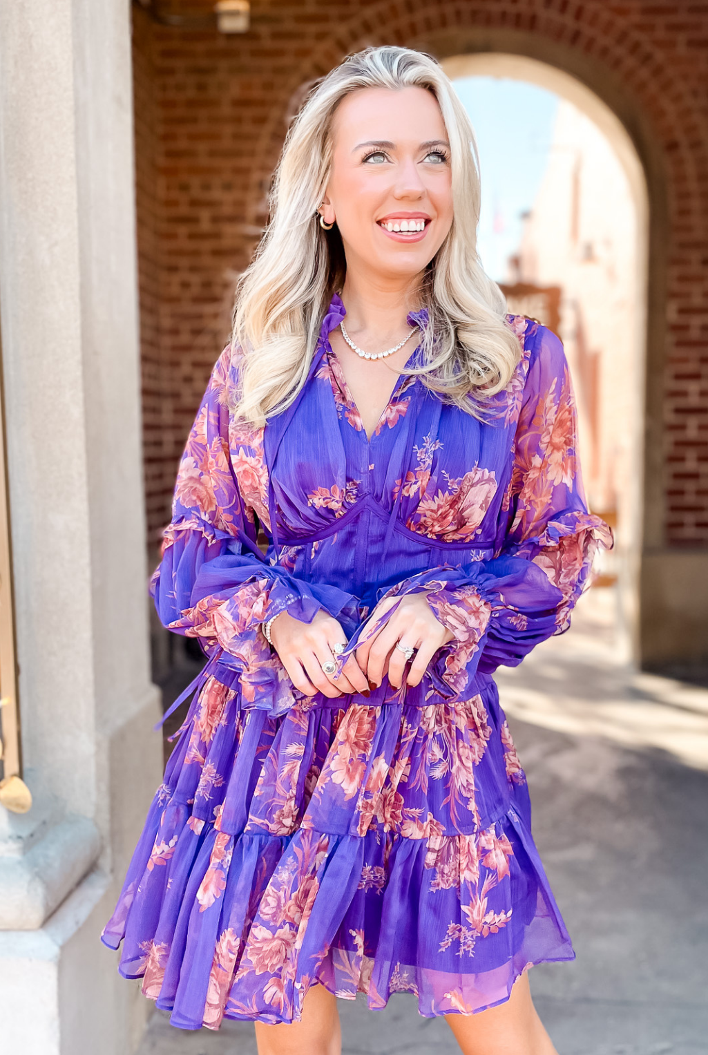 Purple Floral Dress