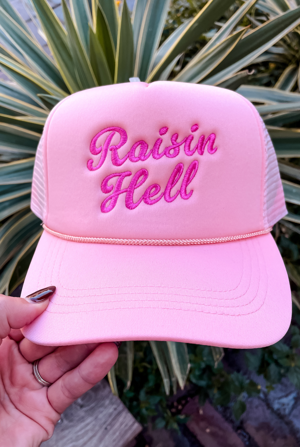 Raisin' Hell Embroidered Trucker Hat