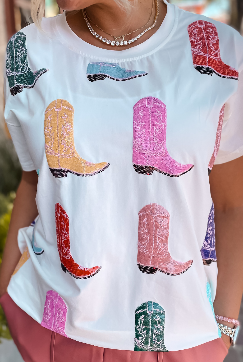 Cowboy Boot T-Shirt - Multi