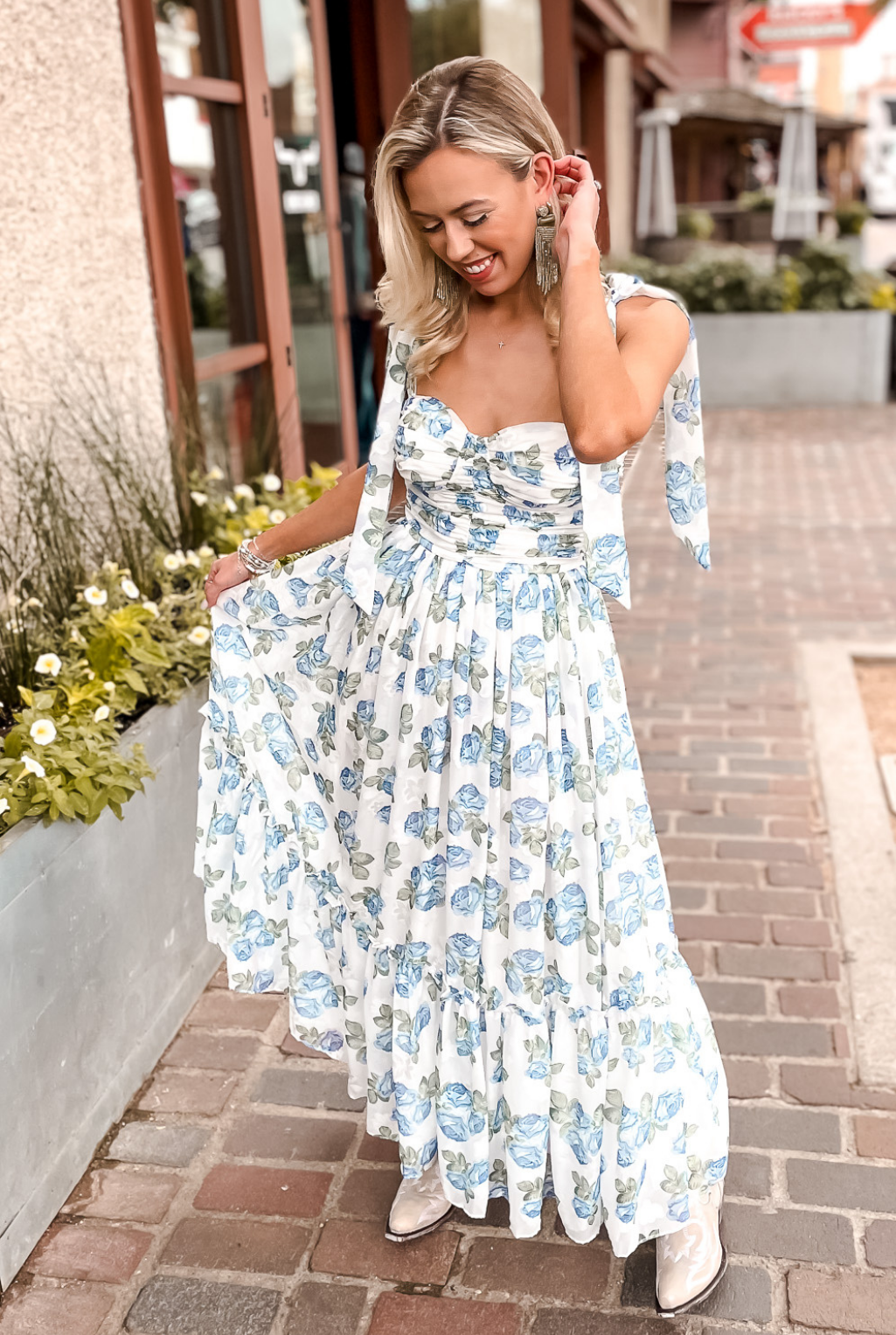 Rose Garden Dress - Blue