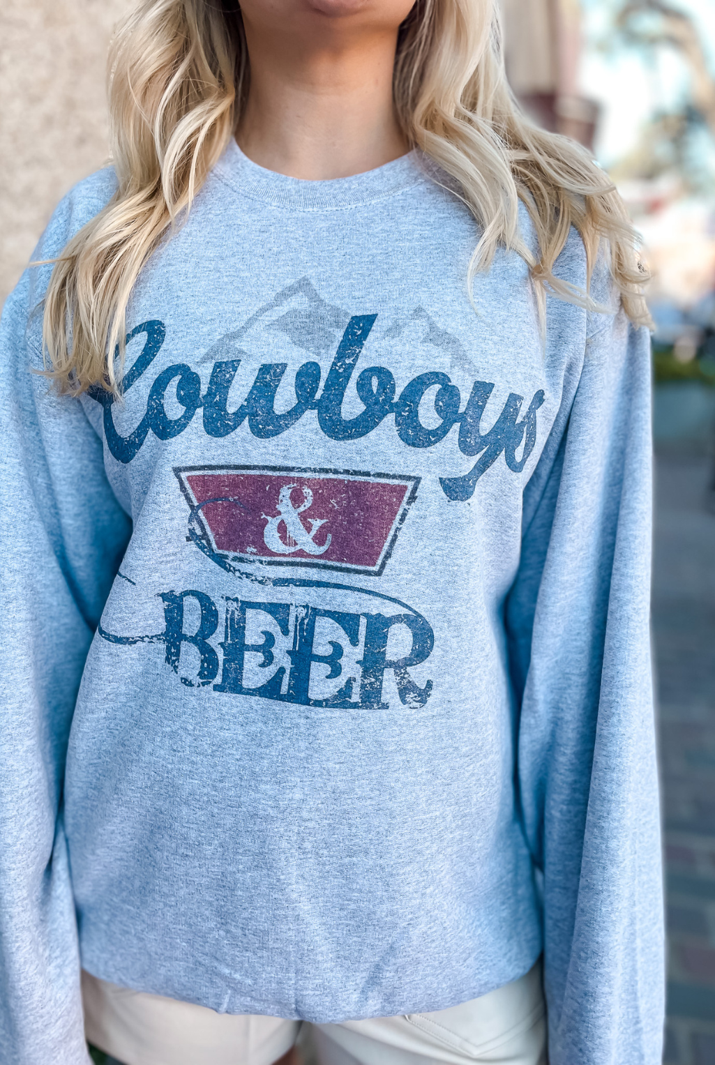 Cowboys 'n Beer Sweatshirt - Grey