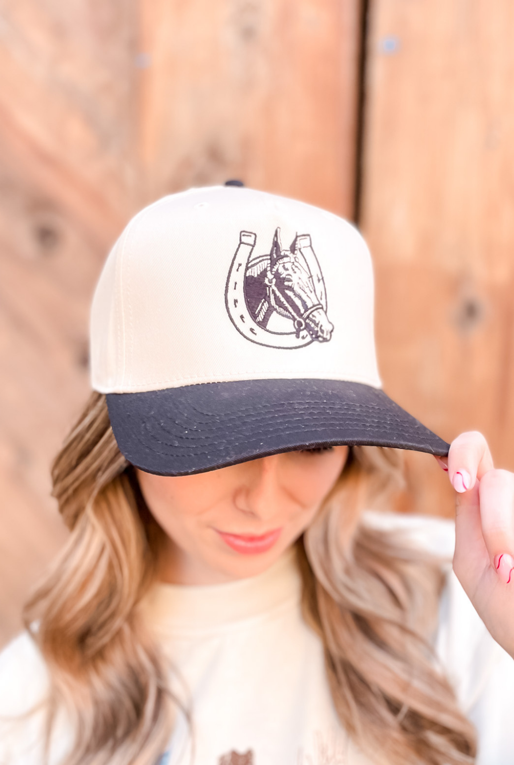 Horse Shoe Baseball Cap - Black