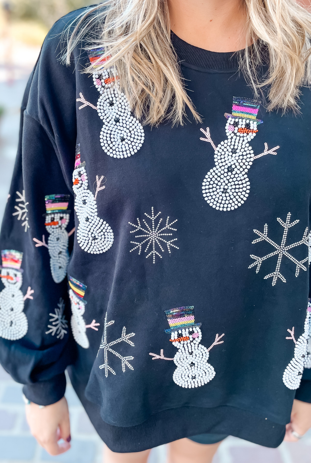 Black Pearl Snowman Sweatshirt