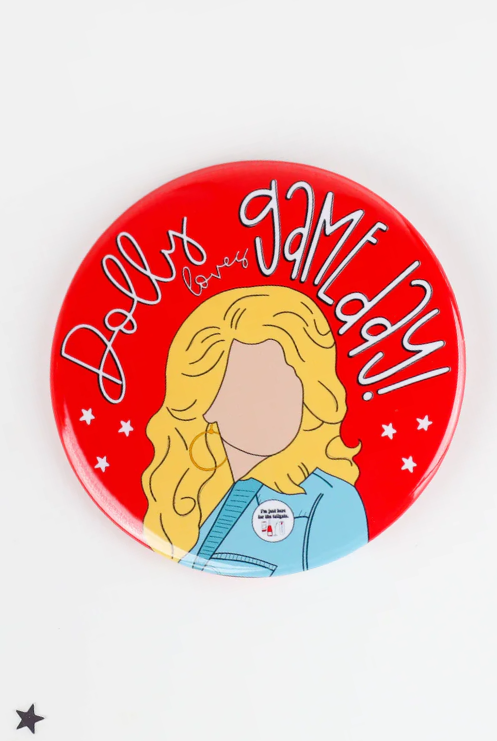 Dolly Game Day Button - Red