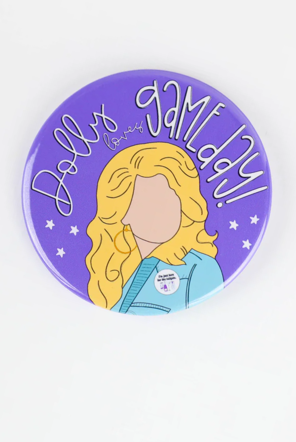 Dolly Game Day Button - Purple