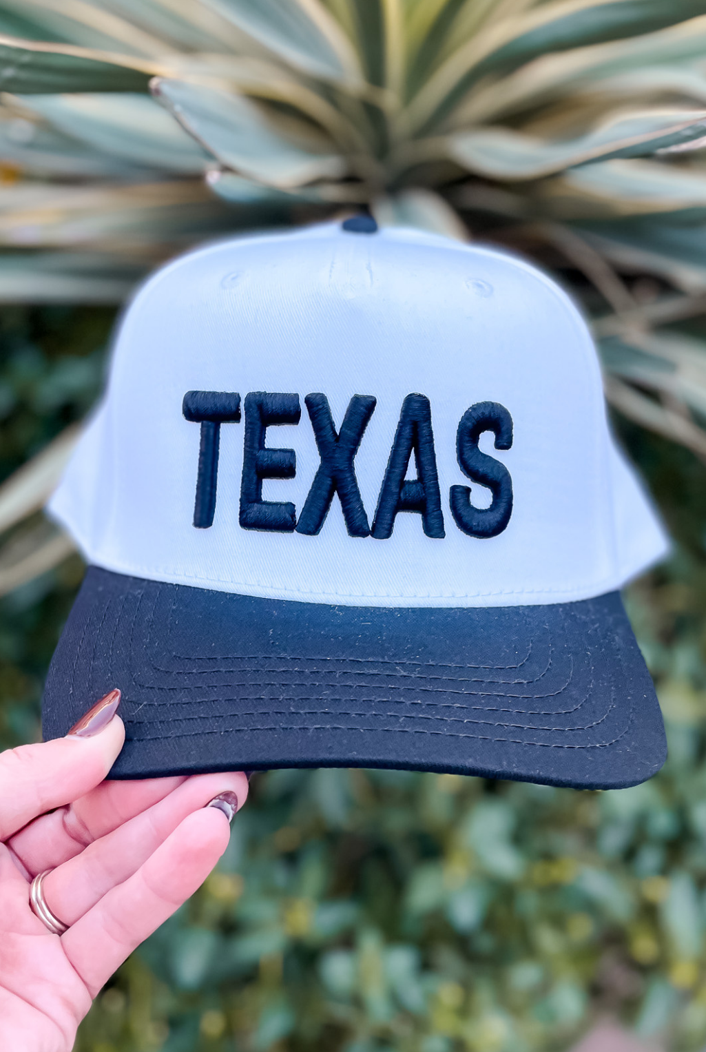 Texas Baseball Cap - White/Black