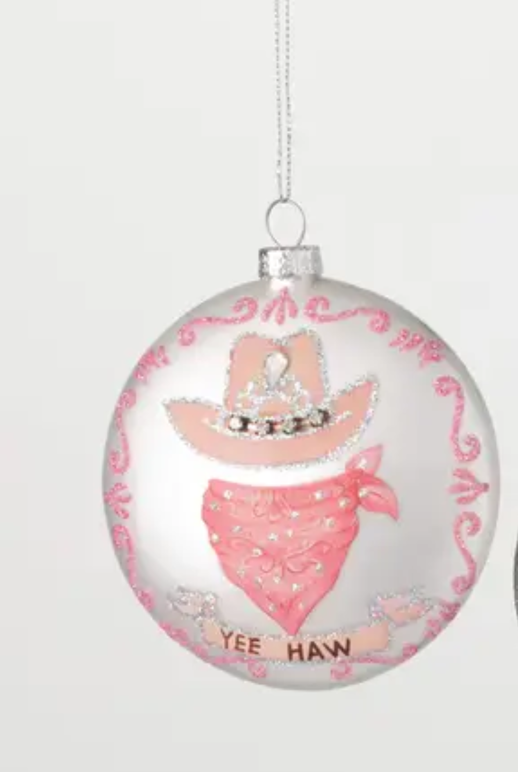 Yee Haw Ornament - Pink