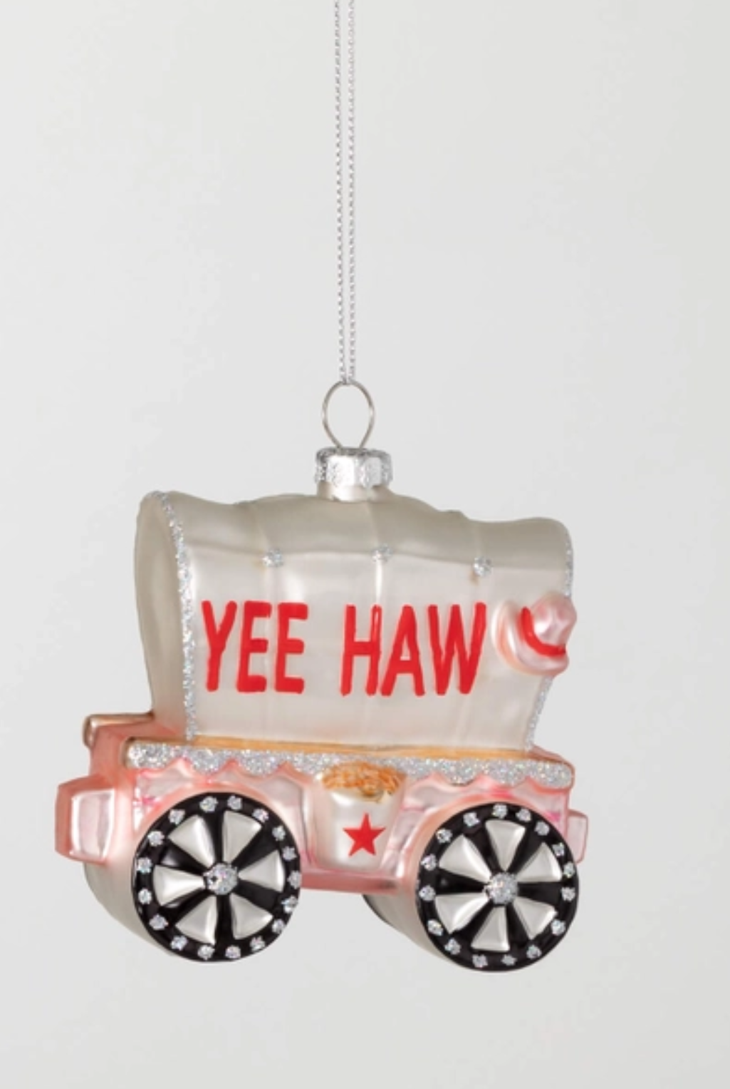 Wagon Train Ornament - Red