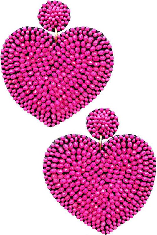 Heart Seed Bead Earring