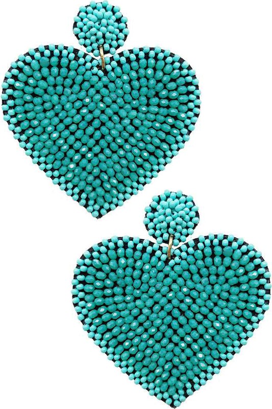 Heart Seed Bead Earring