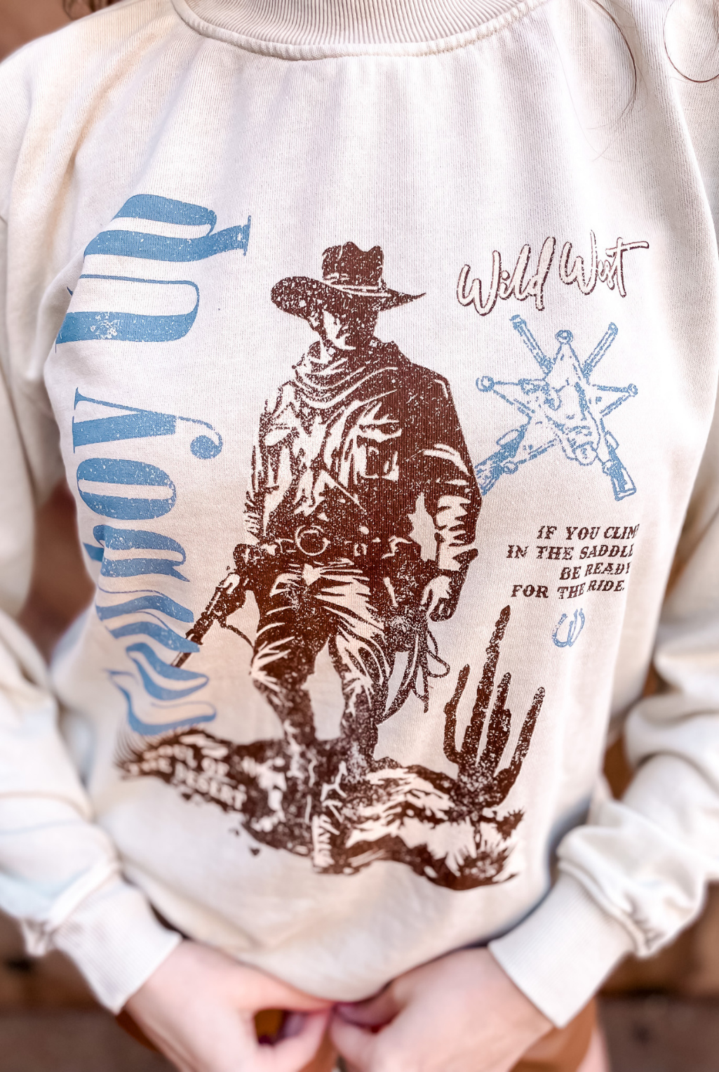 Cowboy Up Sweatshirt - Oatmeal