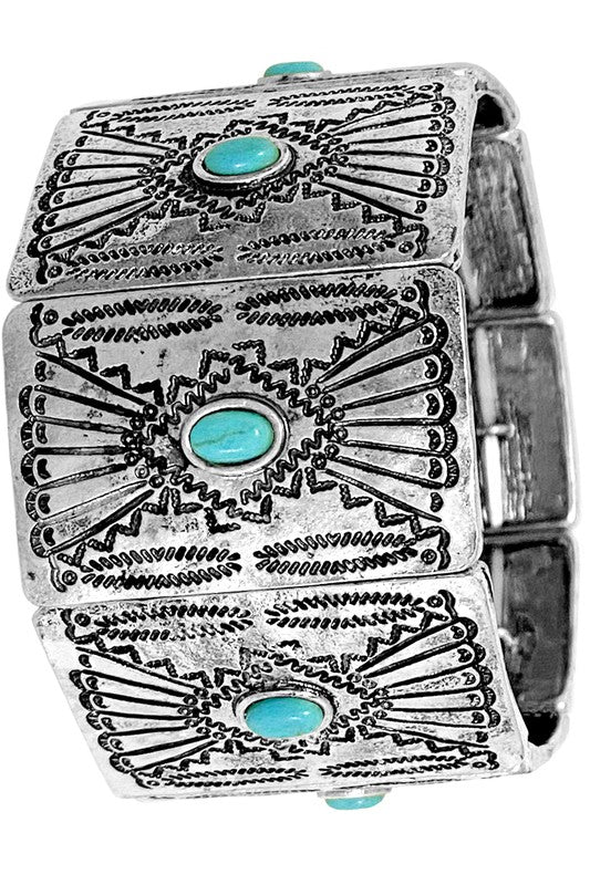 Etched Bracelet - Turquoise