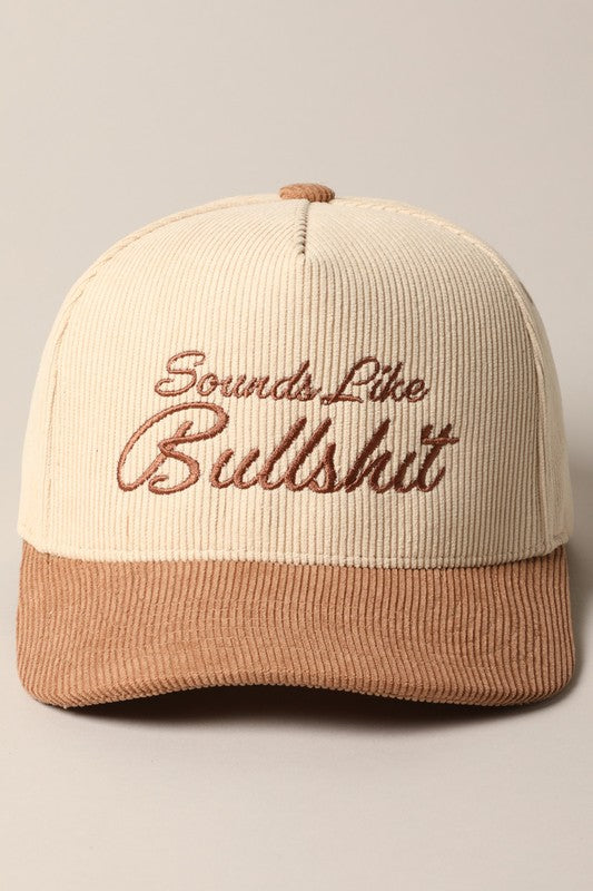 Bullshit Corduroy Baseball Cap