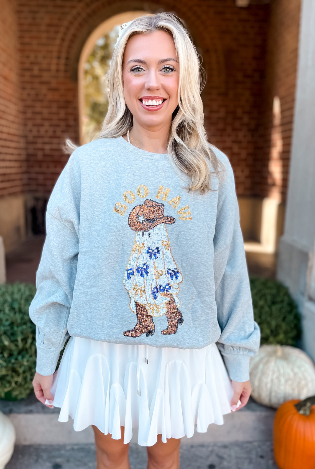 Boo Haw Sequin Sweatshirt