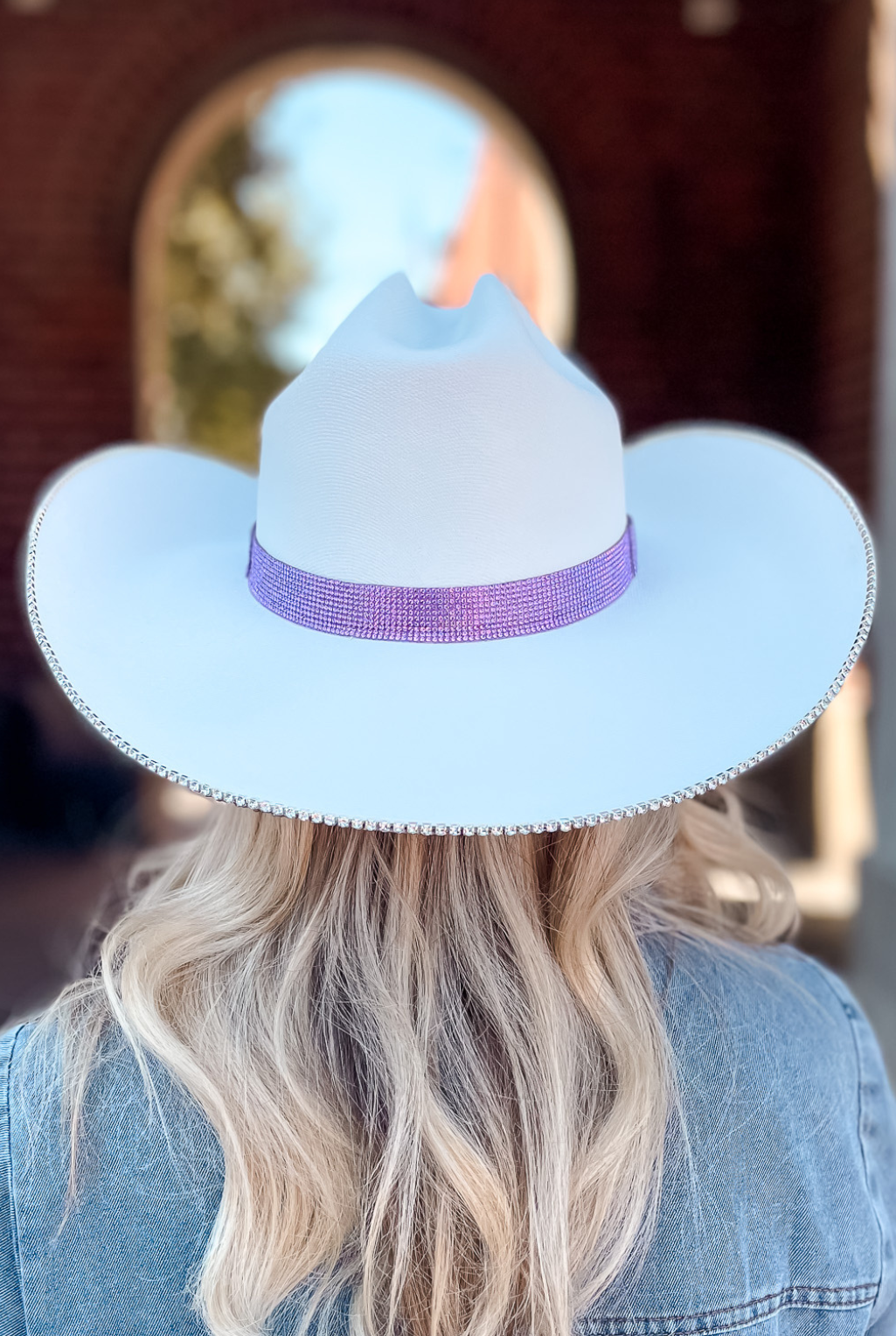 Rhinestone Cowgirl Hat - Purple