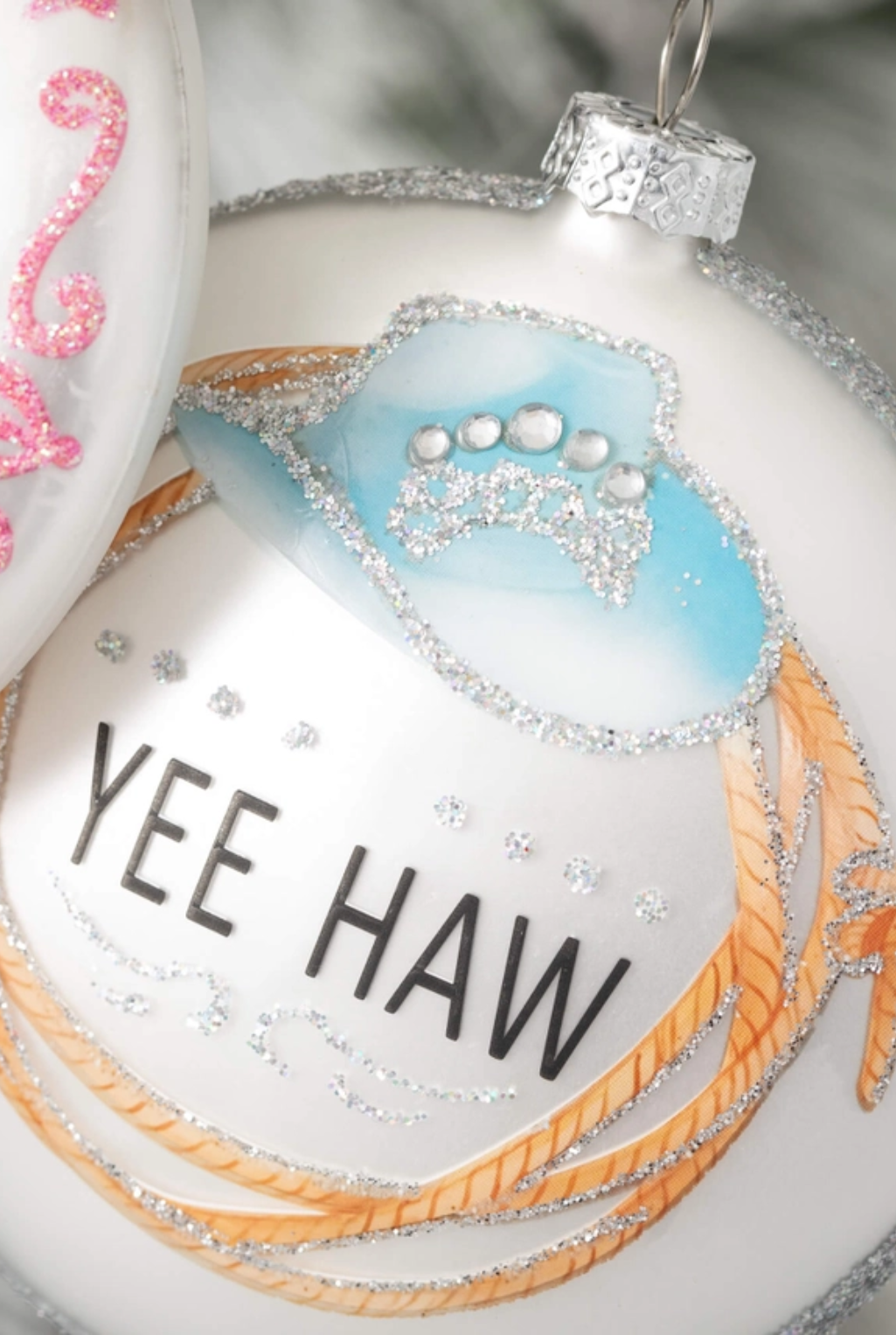 Yee Haw Ornament - Blue