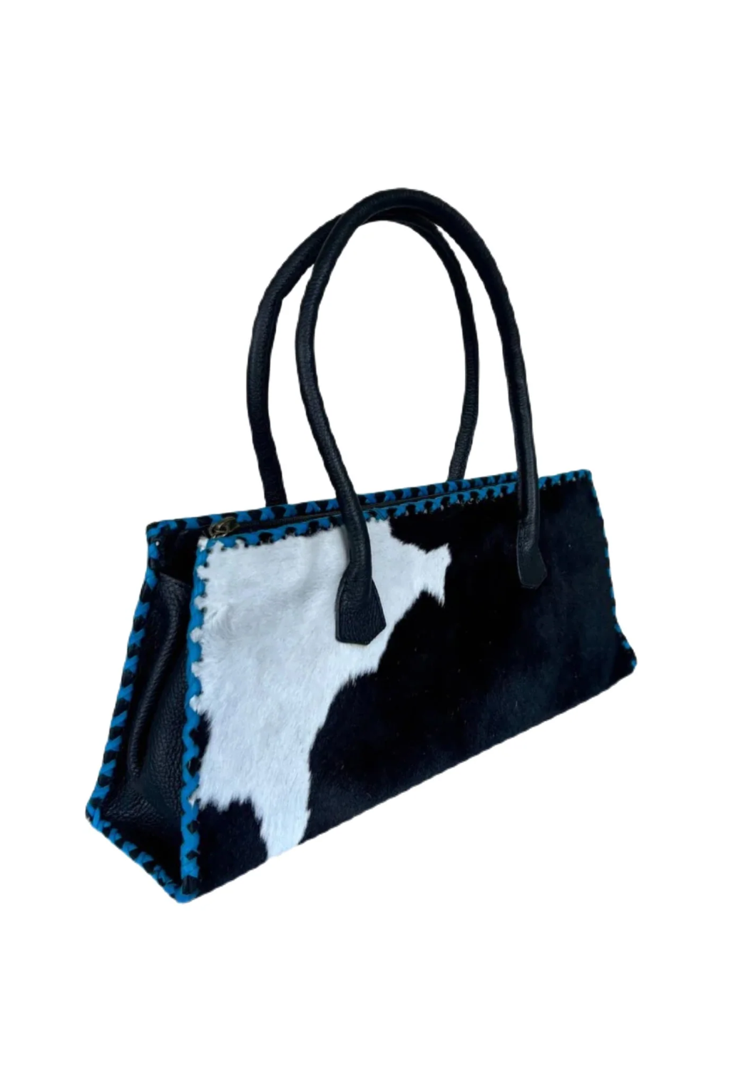 Annie Calf Skin Handbag - Turquoise