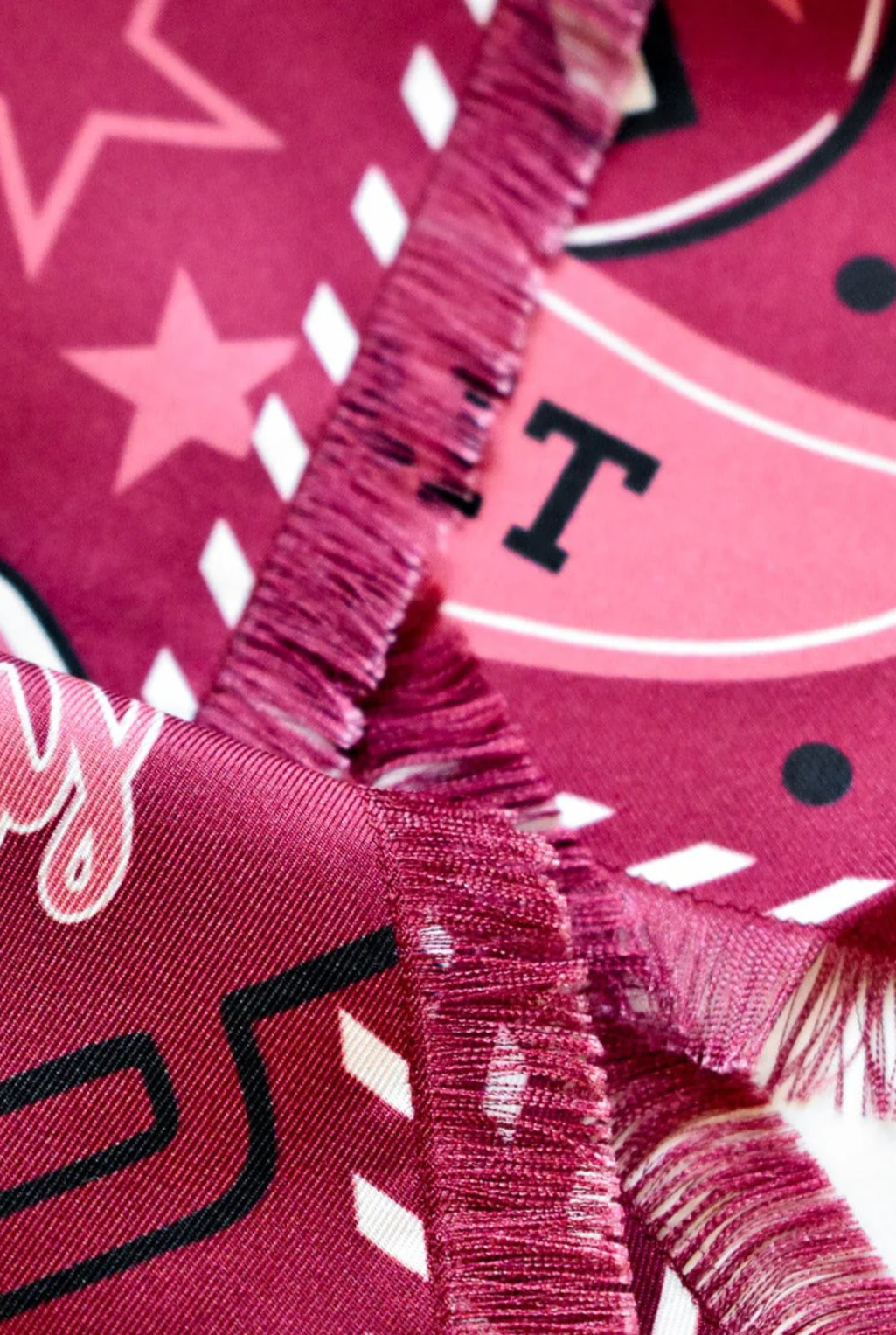 Maroon Spirit Silk Scarf