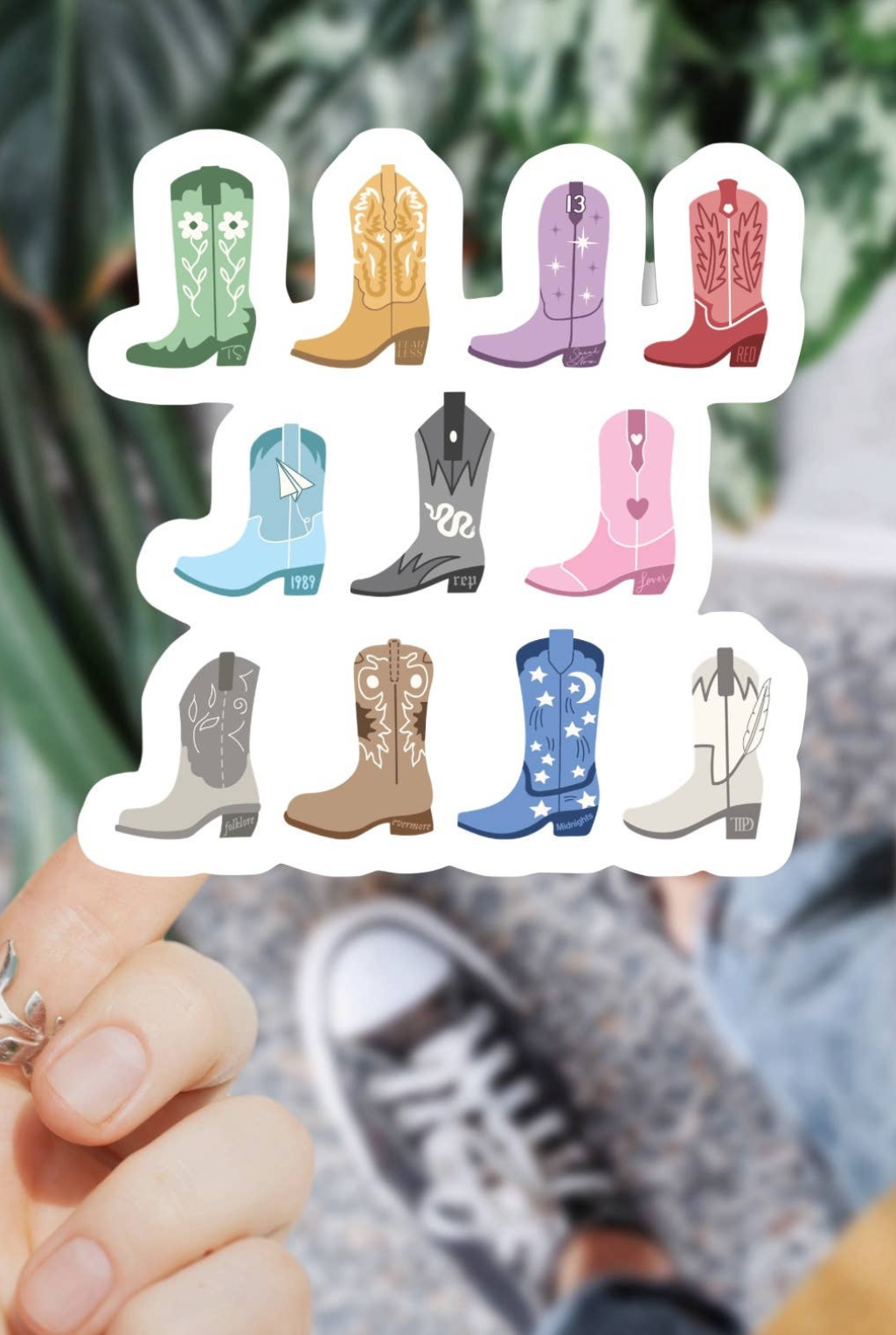 Eras Cowgirl Boots Sticker