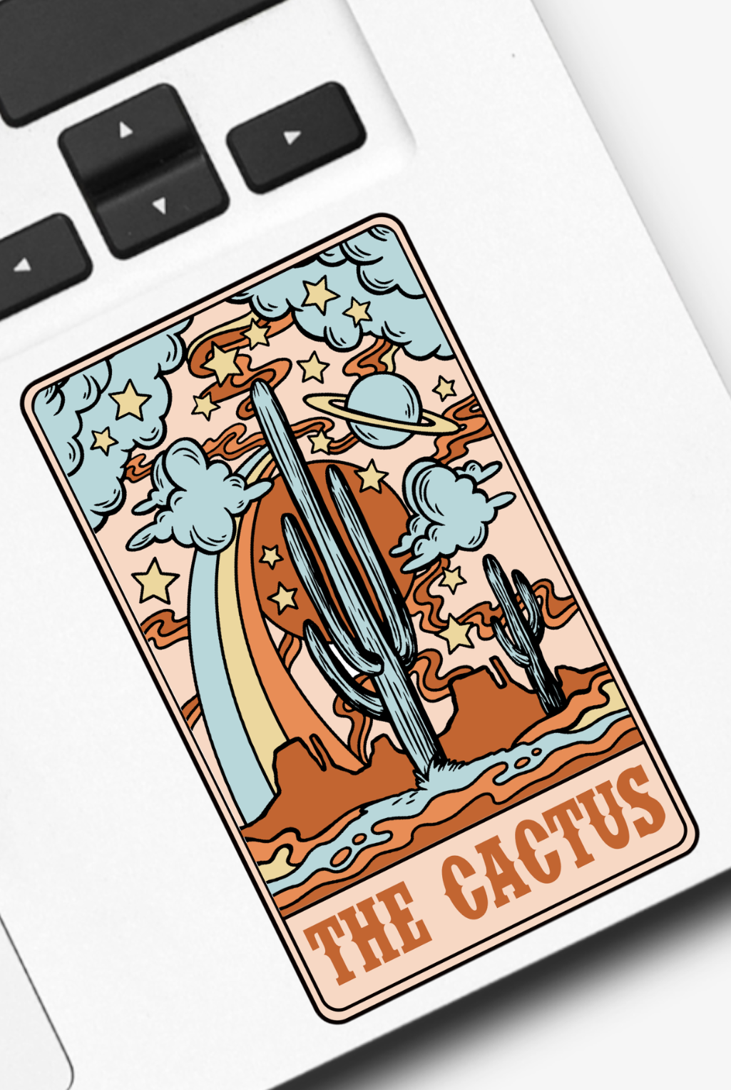 The Cactus Cowgirl Card Sticker