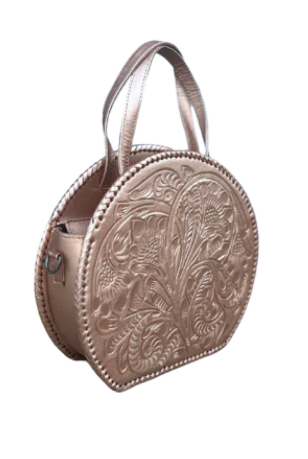 Dixie Tooled Leather Handbag - Bronze