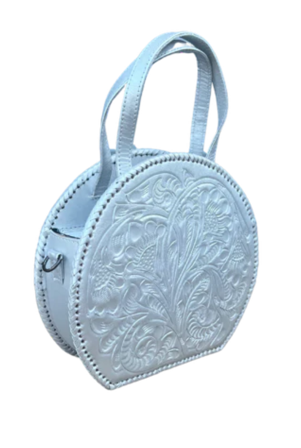 Dixie Tooled Leather Handbag - Silver