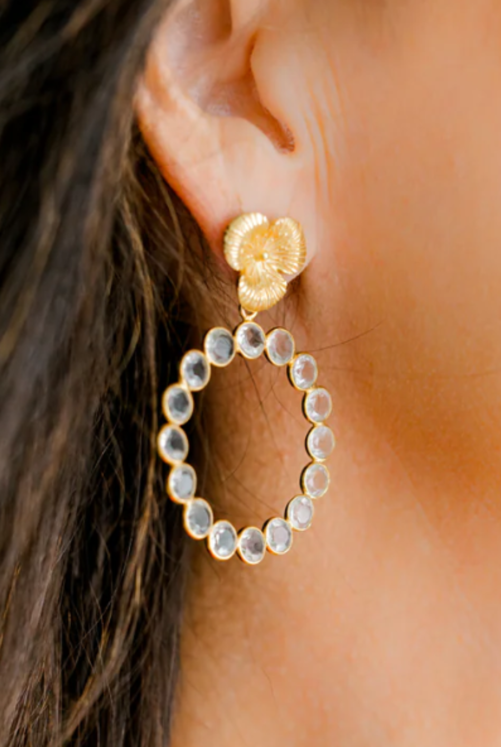 Crystal Clear Hoop Earrings