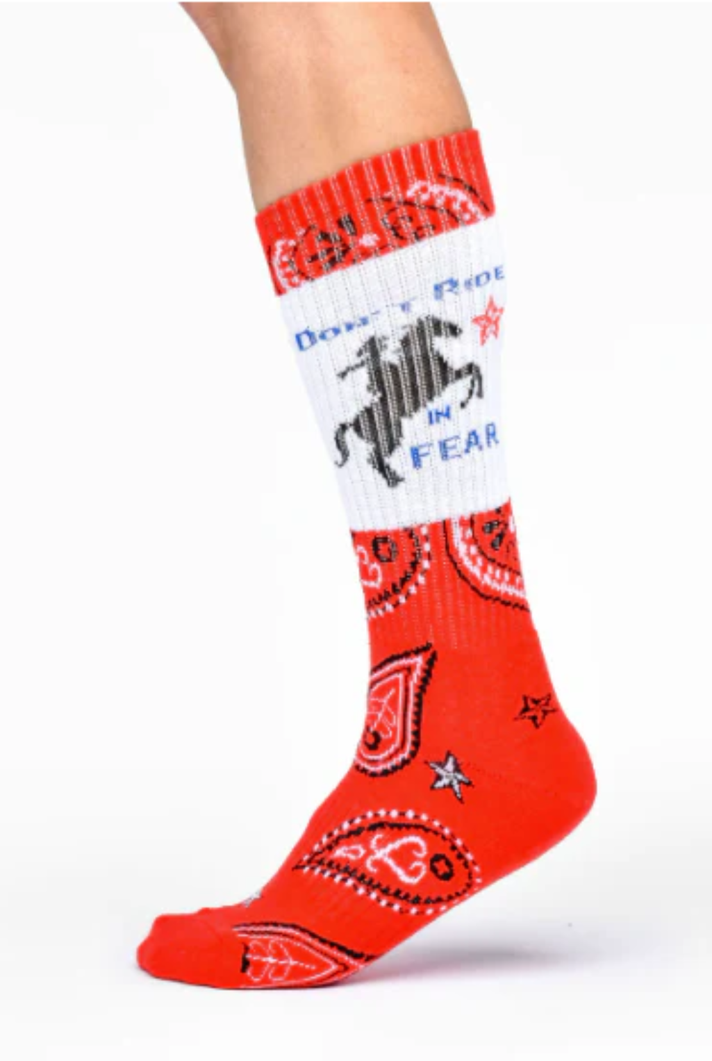 Don't Ride In Fear Crew Sock