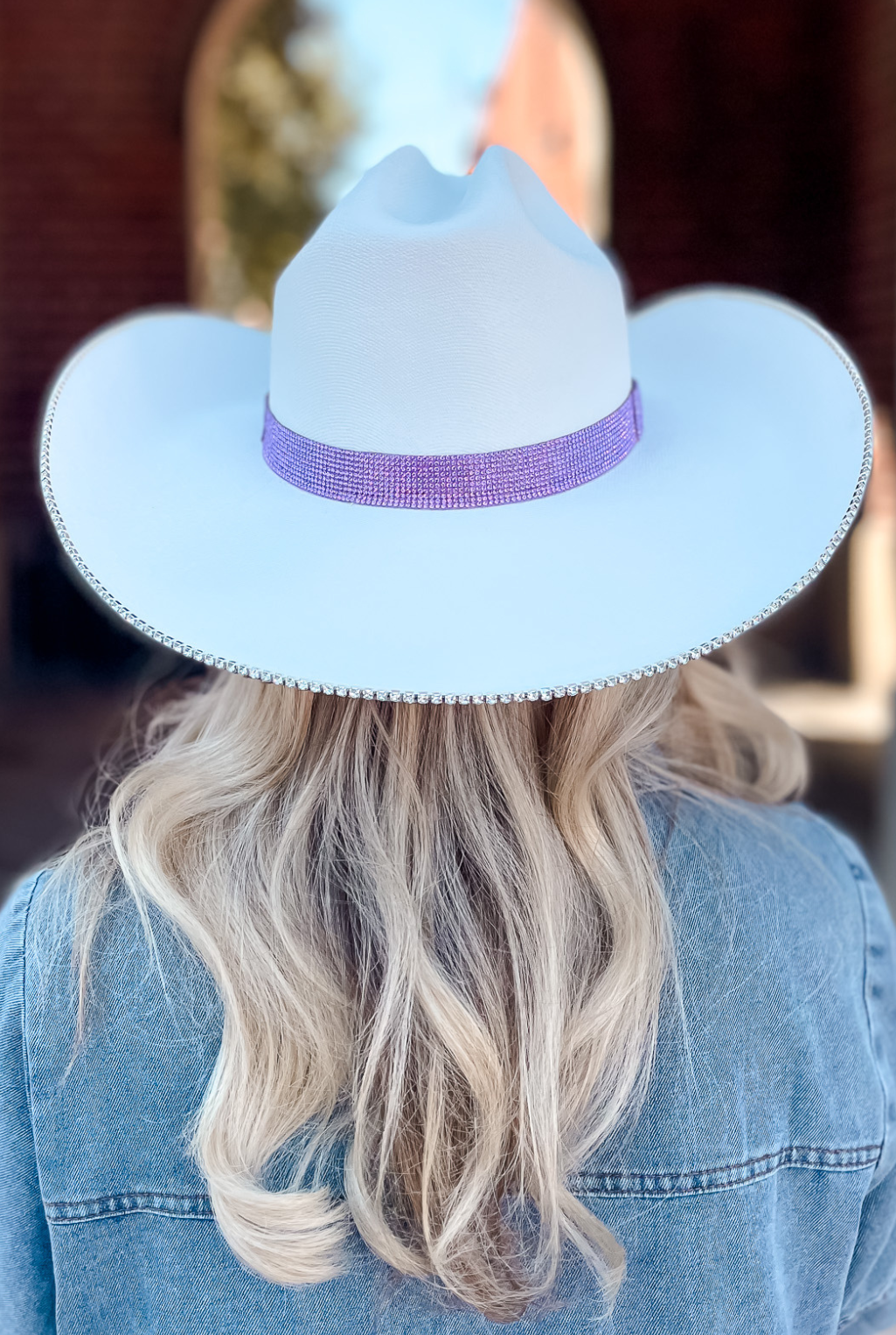 Rhinestone Cowgirl Hat - Purple