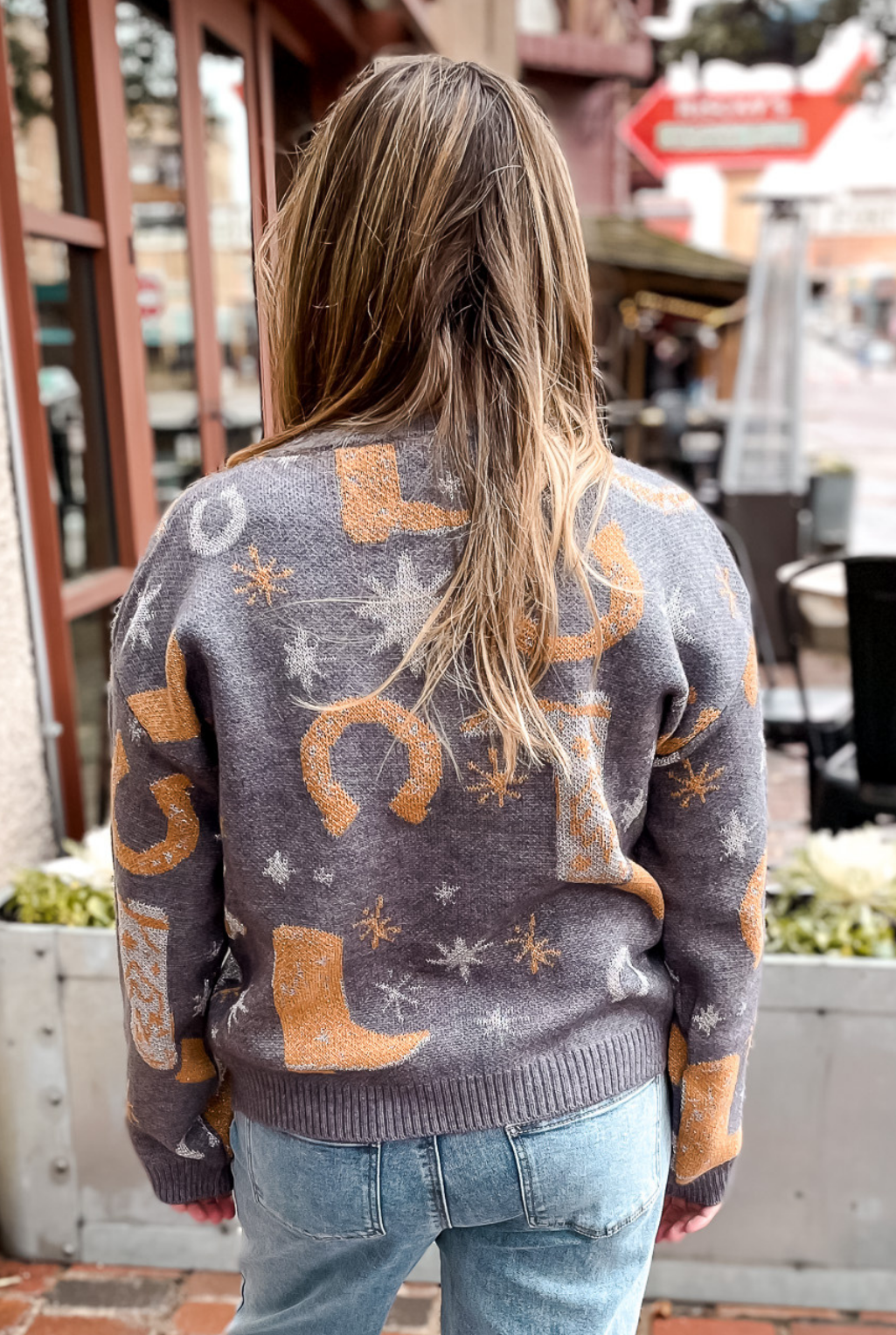 Lucky Cowboy Pullover - Grey