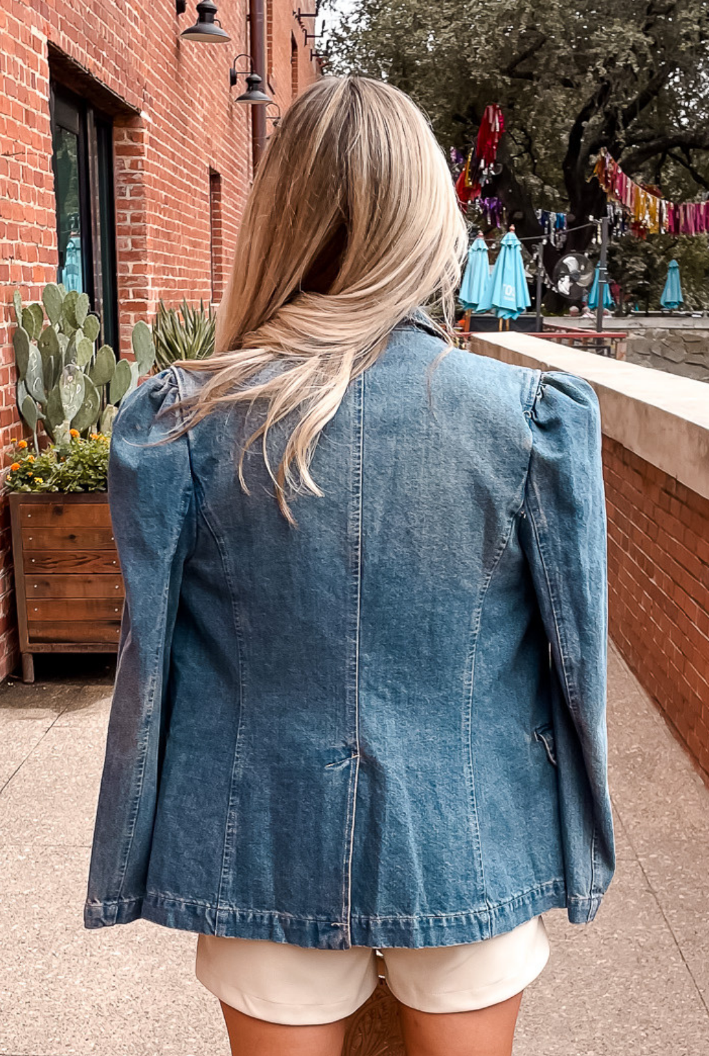 Washed Denim Blazer