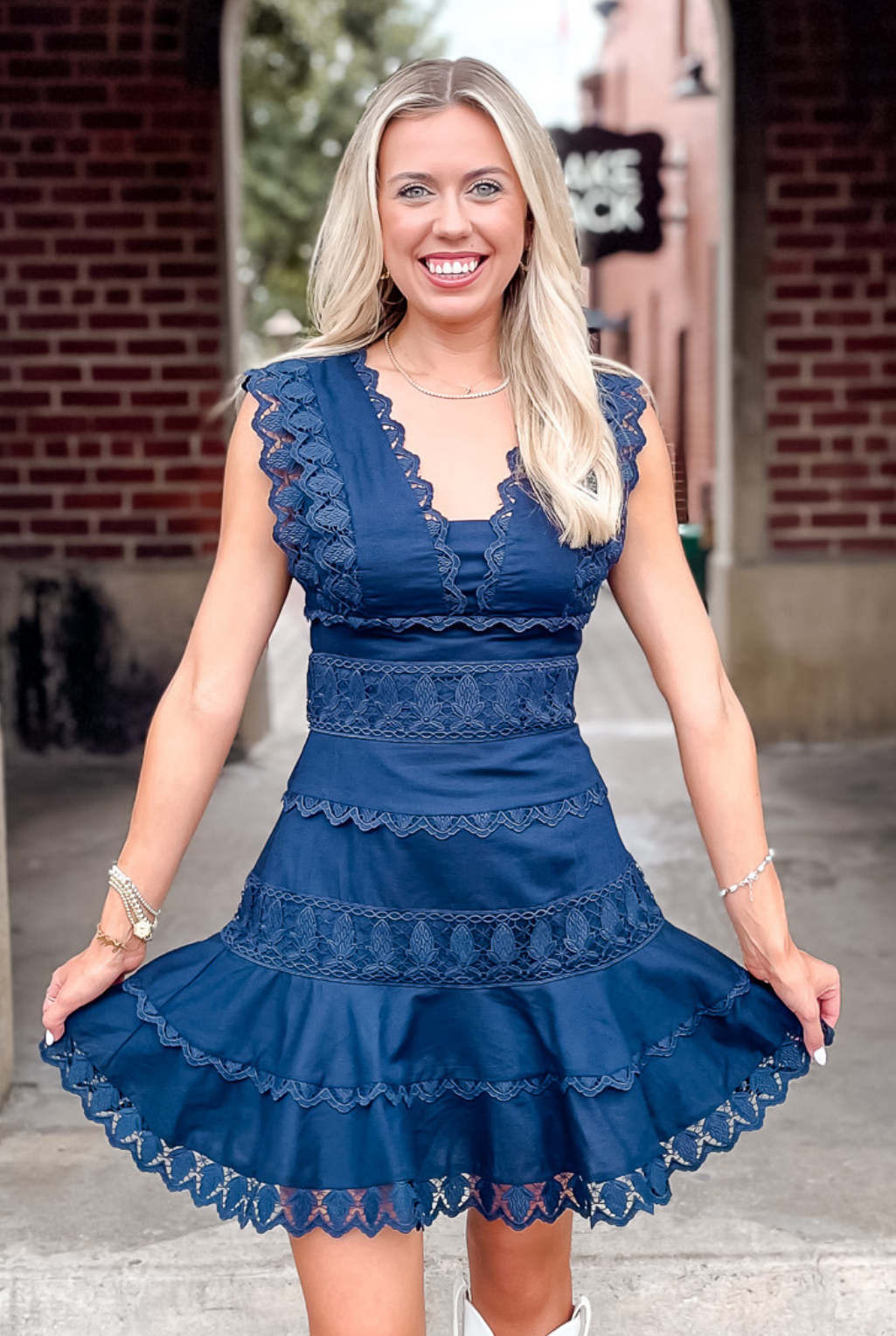 Navy Lace Dress