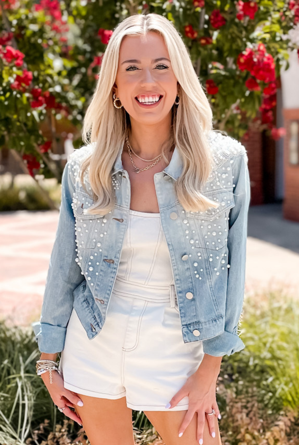 Ombre Pearl Denim Jacket