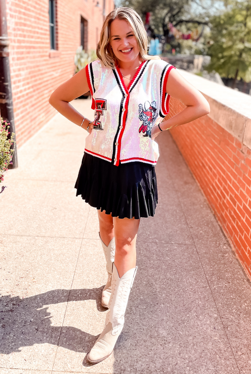 Red Raider Sequin Vest