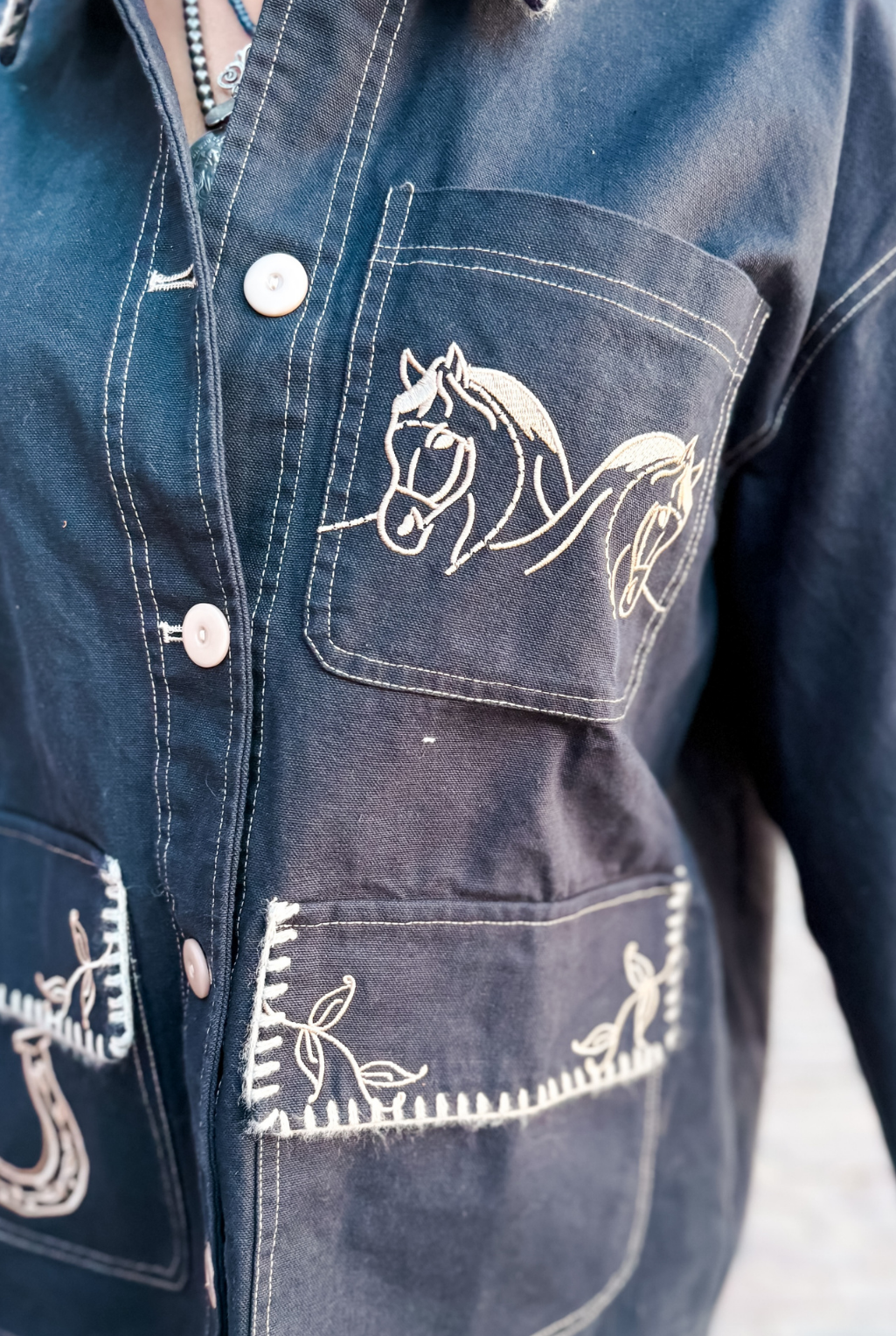 Horse Girl Jacket - Navy