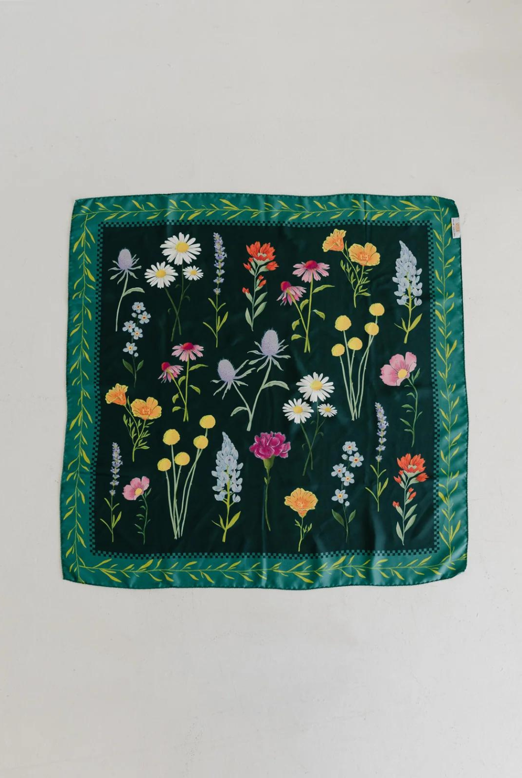 Field Of Wildflowers Silk Square Scarf