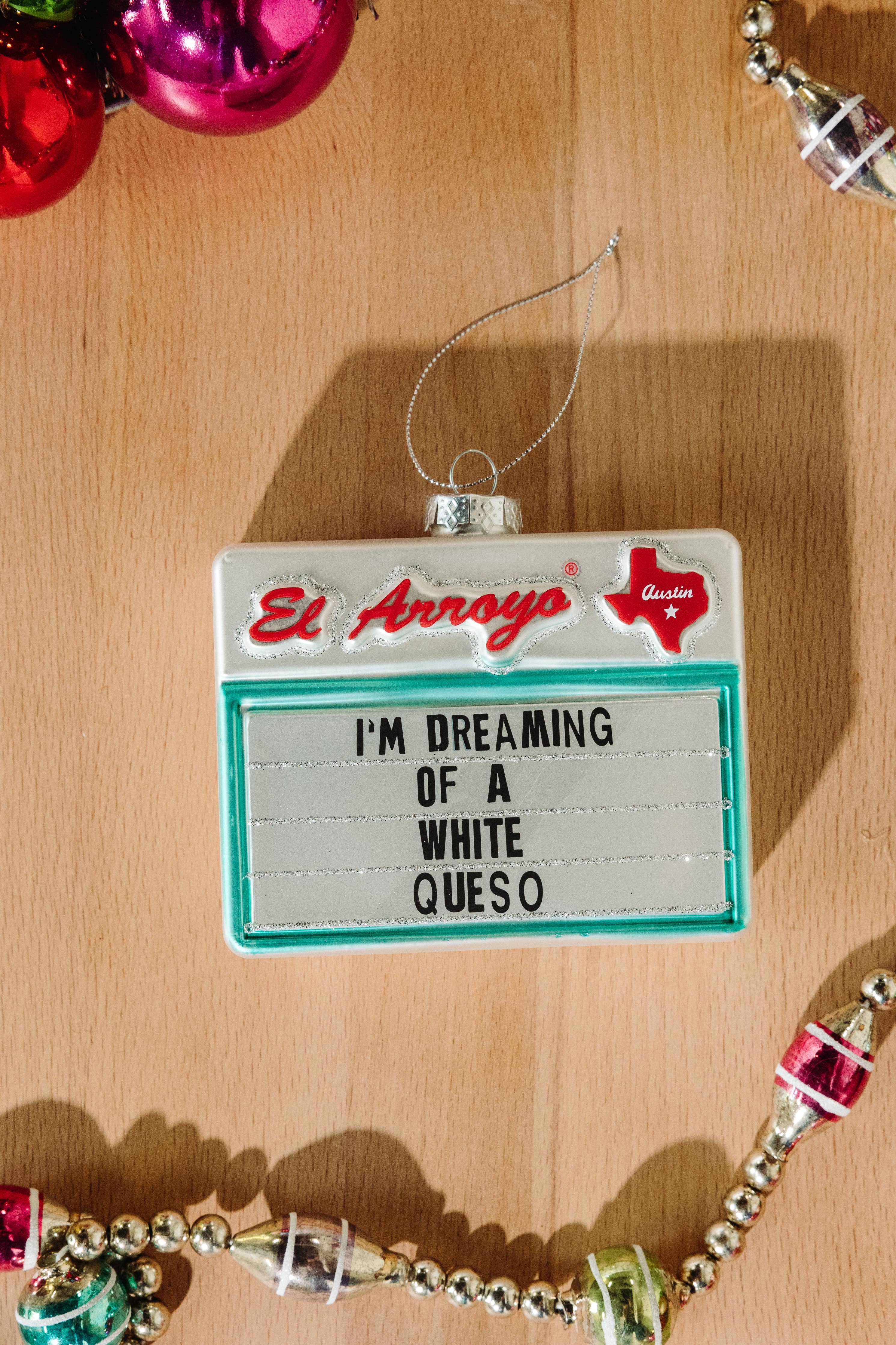 White Queso Ornament