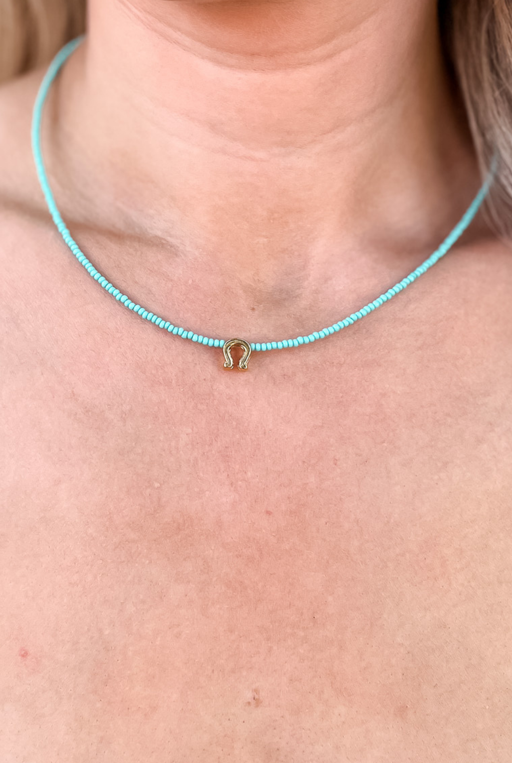 Turquoise Horseshoe Necklace